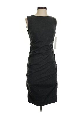 Nicole Miller Studio Grey Mini Rouched dress body-con Small